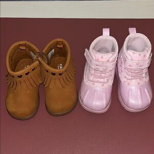 Carter's Pink and Brown Toddler Boots